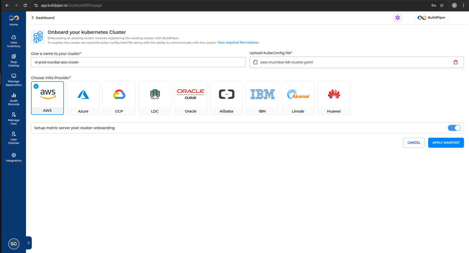 Infra Inventory — KubeOps Navigation
