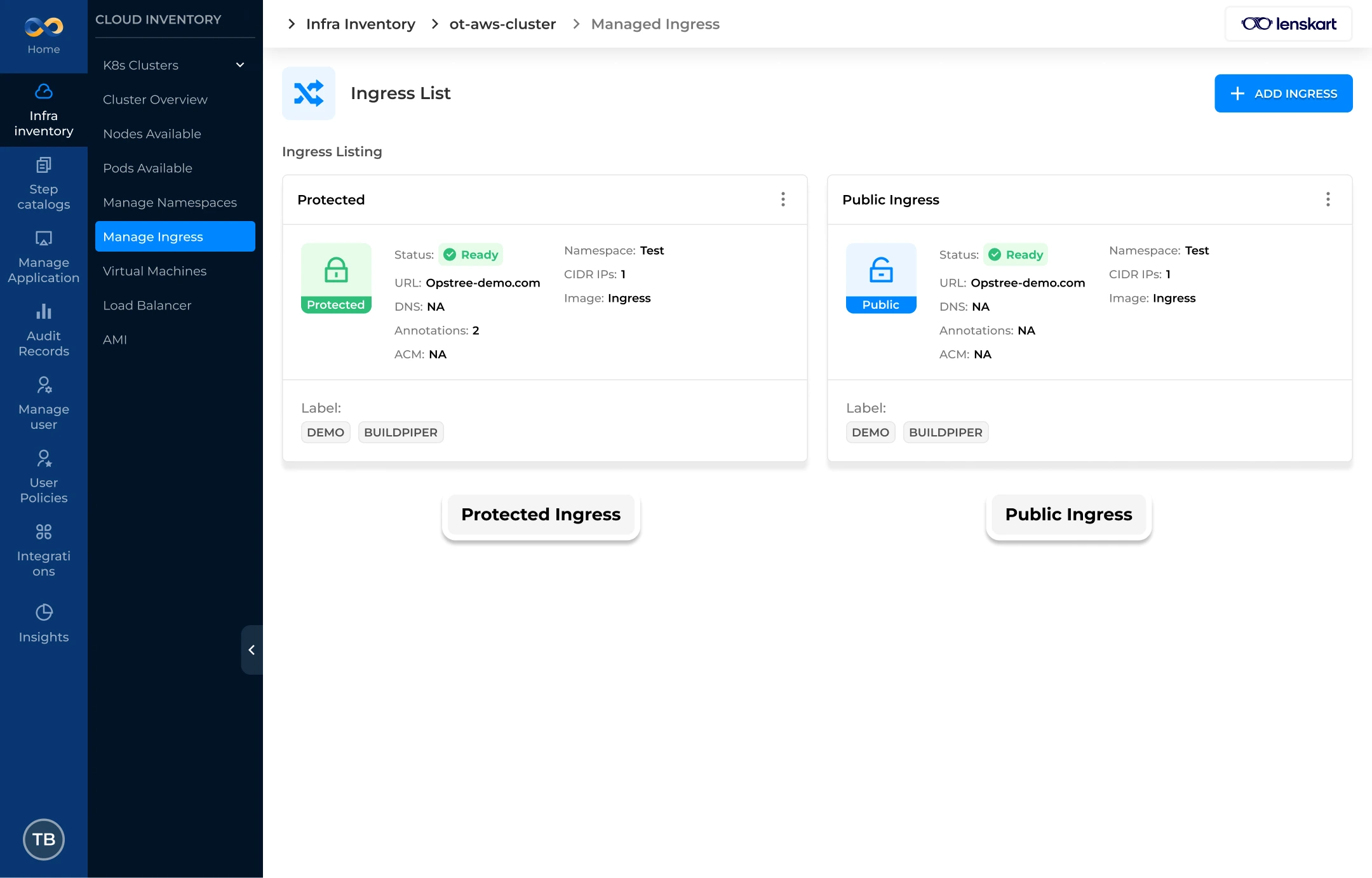 BP Snapshot: Protected Ingress configuration