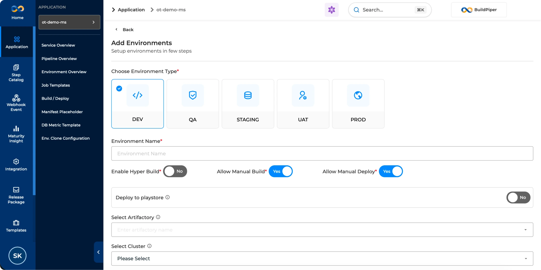 BP Snapshot: Editing already onboarded environment in BP