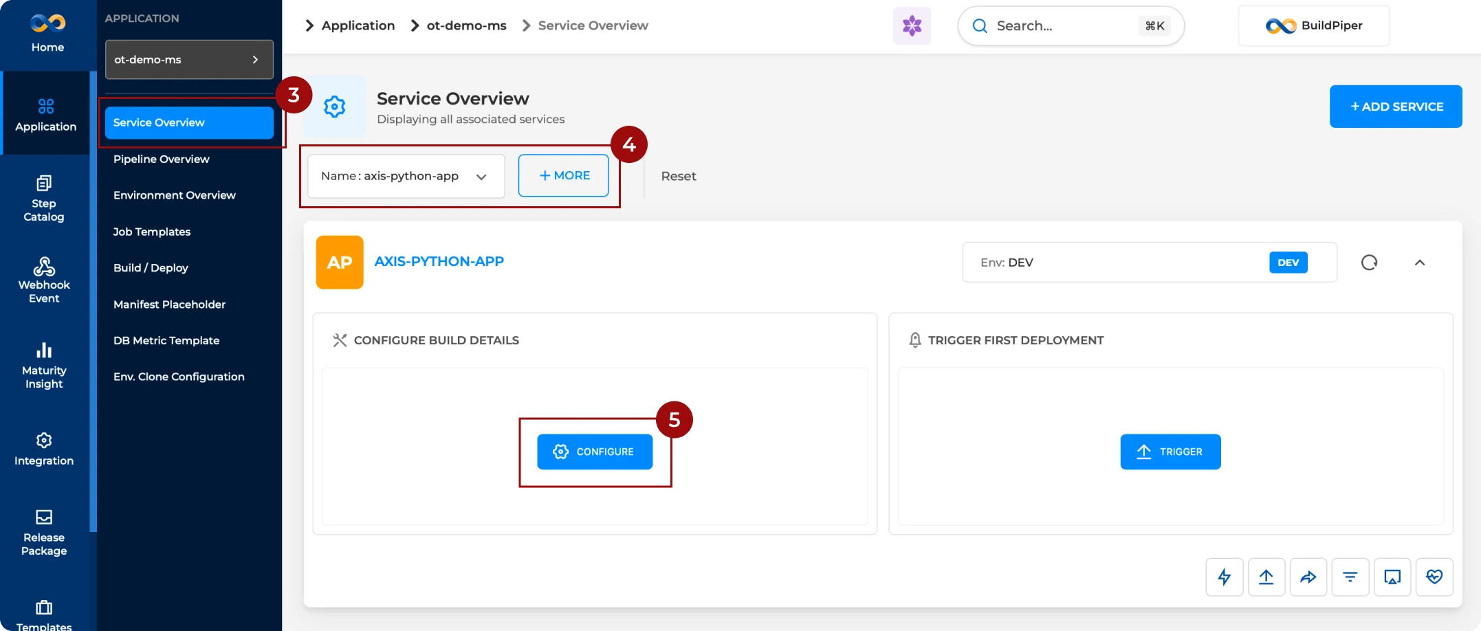 BP Snapshot: Navigating to CI configuration