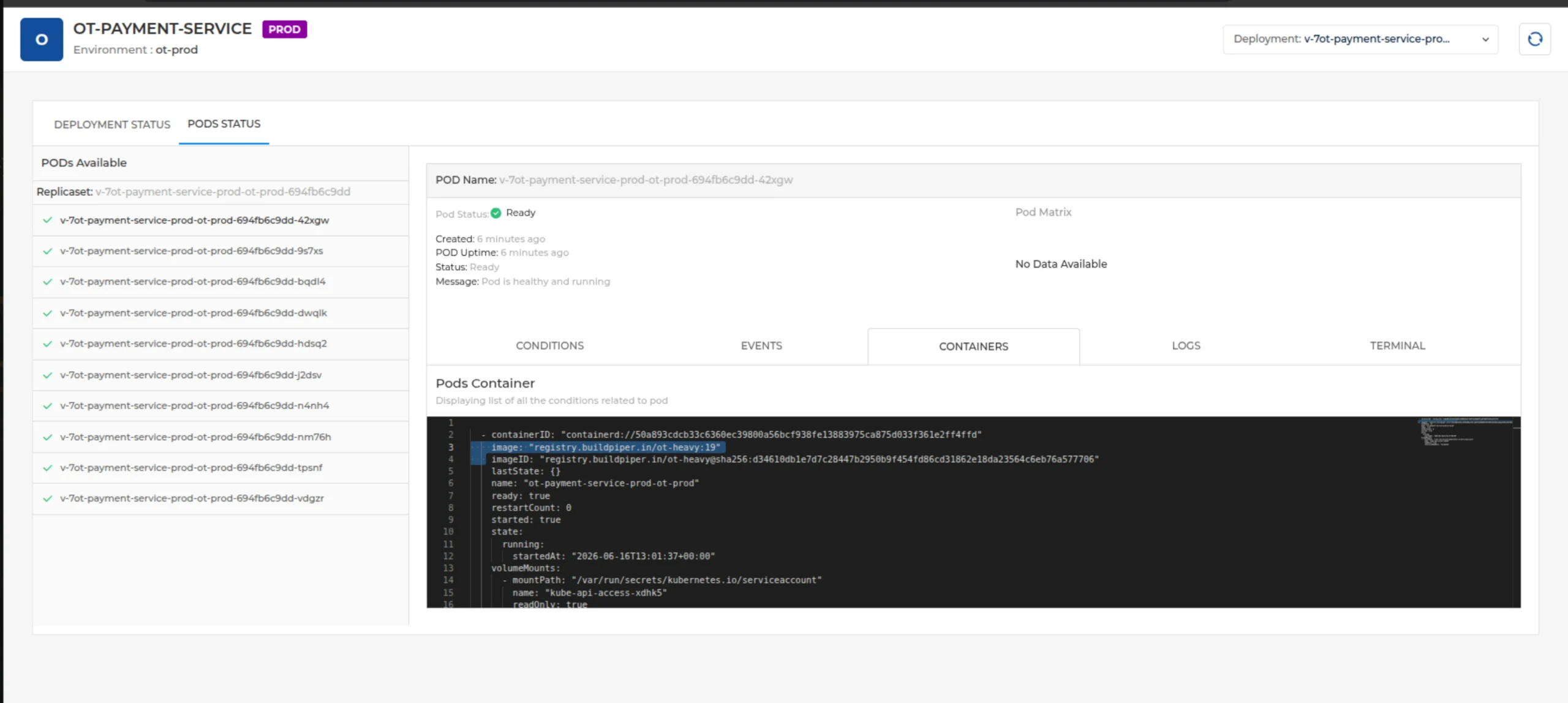 BP Snapshot: Canary pipeline execution