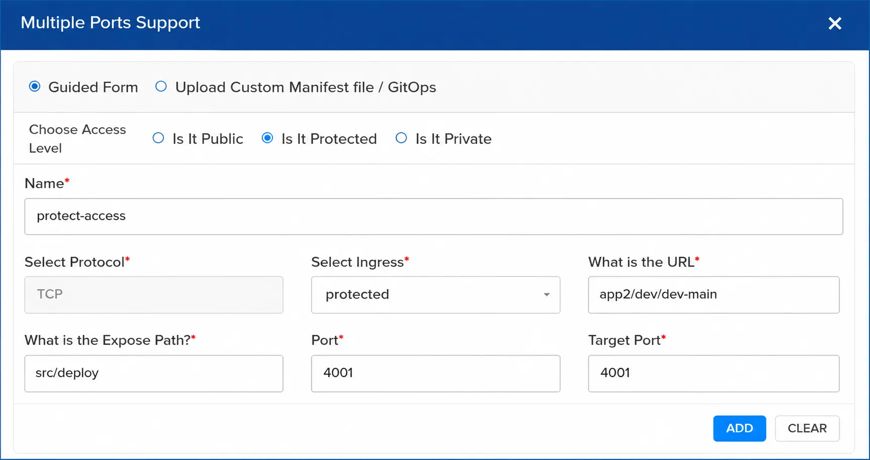 BP Snapshot: Deployment configuration with ingress access - continued